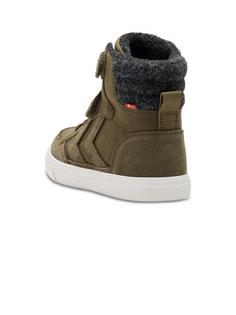 Rückansicht von hummel STADIL WINTER HIGH JR Winterschuhe Kinder DARK OLIVE
