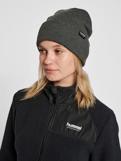 Rückansicht von hummel hmlLGC DELTA BEANIE Laufmütze DARK GREY MELANGE
