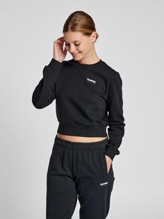 Rückansicht von hummel hmlLGC SHAI SHORT SWEATSHIRT Sweatshirt Damen BLACK
