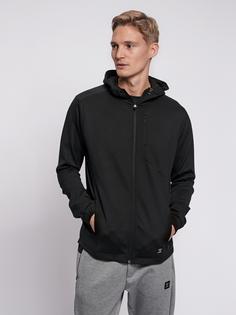 Rückansicht von hummel hmlTROPPER ZIP HOODIE Funktionssweatshirt Herren BLACK