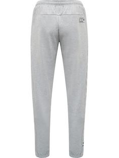 Rückansicht von hummel hmlMOVE GRID COTTON PANTS Trainingshose Herren GREY MELANGE