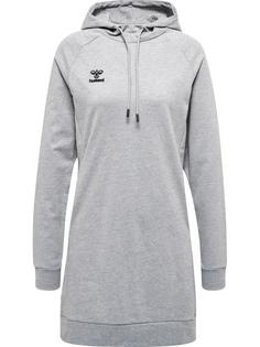 hummel hmlMOVE GRID COTTON SWEATDRESS Tenniskleid Damen GREY MELANGE