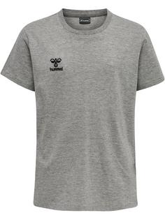 hummel hmlMOVE GRID COTTON T-SHIRT S/S KID Funktionsshirt Kinder GREY MELANGE