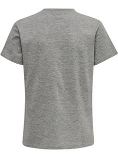 Rückansicht von hummel hmlMOVE GRID COTTON T-SHIRT S/S KID Funktionsshirt Kinder GREY MELANGE