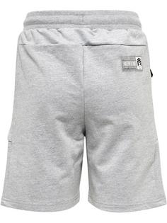 Rückansicht von hummel hmlMOVE GRID COTTON SHORTS KIDS Funktionsshorts Kinder GREY MELANGE