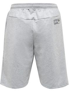 Rückansicht von hummel hmlMOVE GRID COTTON SHORTS Funktionsshorts Herren GREY MELANGE