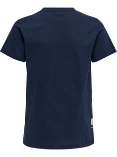 Rückansicht von hummel hmlMOVE GRID COTTON T-SHIRT S/S KID Funktionsshirt Kinder MARINE