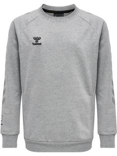 hummel hmlMOVE GRID COTTON SWEATSHIRT KIDS Funktionssweatshirt Kinder GREY MELANGE