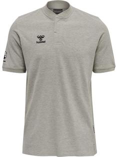 hummel hmlMOVE GRID POLO Funktionsshirt Herren GREY MELANGE