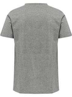 Rückansicht von hummel hmlMOVE GRID COTTON T-SHIRT S/S Funktionsshirt Herren GREY MELANGE