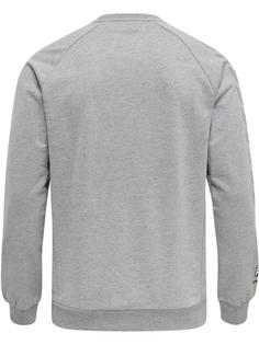 Rückansicht von hummel hmlMOVE GRID COTTON SWEATSHIRT Funktionssweatshirt Herren GREY MELANGE