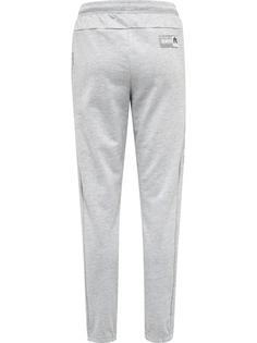 Rückansicht von hummel hmlMOVE GRID COTTON PANTS KIDS Trainingshose Kinder GREY MELANGE