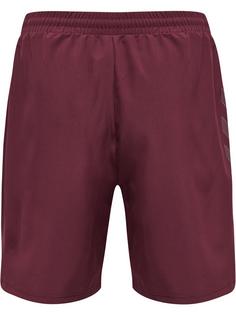 Rückansicht von hummel hmlMOVE GRID WOVEN SHORTS Funktionsshorts Herren GRAPE WINE
