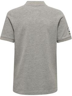 Rückansicht von hummel hmlMOVE GRID POLO KIDS Funktionsshirt Kinder GREY MELANGE