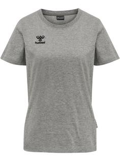 hummel hmlMOVE GRID COT. T-SHIRT S/S WOMAN Funktionsshirt Damen GREY MELANGE