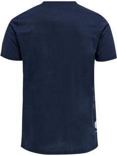 Rückansicht von hummel hmlMOVE GRID COTTON T-SHIRT S/S Funktionsshirt Herren MARINE