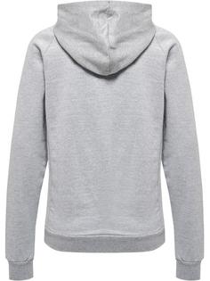 Rückansicht von hummel hmlMOVE GRID COT. ZIP HOODIE WOMAN Hoodie Damen GREY MELANGE