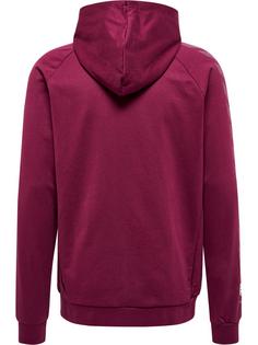 Rückansicht von hummel hmlMOVE GRID COTTON ZIP HOODIE Hoodie Herren GRAPE WINE