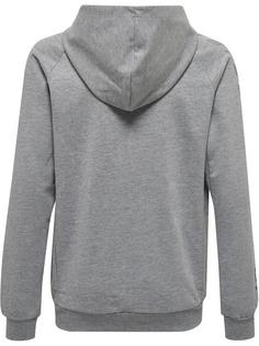 Rückansicht von hummel hmlMOVE GRID COTTON ZIP HOODIE KIDS Hoodie Kinder GREY MELANGE