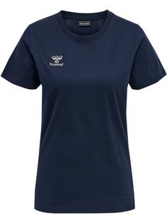 hummel hmlMOVE GRID COT. T-SHIRT S/S WOMAN Funktionsshirt Damen MARINE