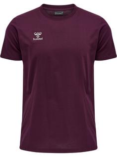 hummel hmlMOVE GRID COTTON T-SHIRT S/S Funktionsshirt Herren GRAPE WINE