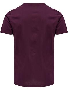 Rückansicht von hummel hmlMOVE GRID COTTON T-SHIRT S/S Funktionsshirt Herren GRAPE WINE