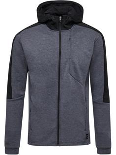 hummel hmlTROPPER ZIP HOODIE Funktionssweatshirt Herren BLACK IRIS MELANGE