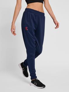 Rückansicht von hummel hmlQ4 POLY TRAINING PANT WO Trainingshose Damen MARINE