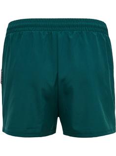 Rückansicht von hummel hmlMOVE GRID WOVEN SHORTS WOMAN Funktionsshorts Damen DEEP TEAL