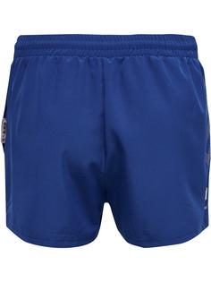 Rückansicht von hummel hmlMOVE GRID WOVEN SHORTS WOMAN Funktionsshorts Damen SODALITE BLUE
