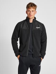 Rückansicht von hummel hmlLGC CHARLEY FLEECE JACKET Trainingsjacke Herren BLACK