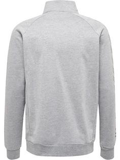 Rückansicht von hummel hmlMOVE GRID COT. ZIP JACKET Funktionssweatshirt Herren GREY MELANGE