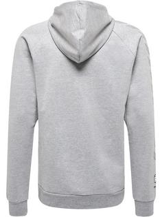 Rückansicht von hummel hmlMOVE GRID COTTON HOODIE Hoodie Herren GREY MELANGE
