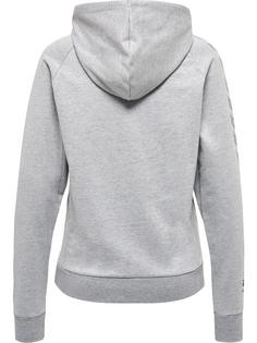 Rückansicht von hummel hmlMOVE GRID COTTON HOODIE WOMAN Hoodie Damen GREY MELANGE
