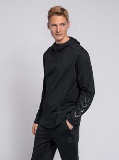 Rückansicht von hummel hmlASTON HOODIE Funktionssweatshirt Herren BLACK