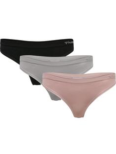 hummel hmlJUNO 3 PACK SEAMLESS THONG Unterhemd Damen ASH ROSE/BLACK/PALOMA