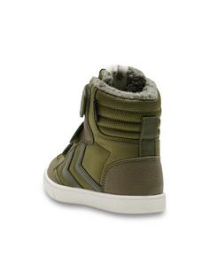 Rückansicht von hummel STADIL SUPER POLY BOOT RECYCLED TEX JR Winterschuhe Kinder DARK OLIVE