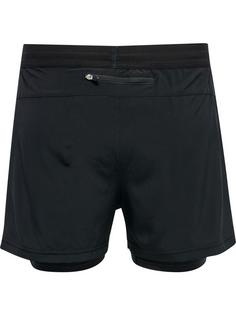 Rückansicht von Newline WOMEN CORE 2-IN-1 SHORTS Funktionsshorts Damen BLACK