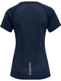 Rückansicht von Newline WOMEN CORE RUNNING T-SHIRT S/S Funktionsshirt Damen BLACK IRIS