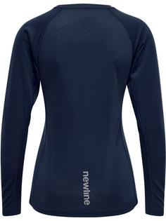 Rückansicht von Newline WOMEN CORE RUNNING T-SHIRT L/S Funktionsshirt Damen BLACK IRIS