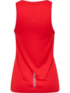 Rückansicht von Newline WOMEN CORE RUNNING SINGLET Funktionsshirt Damen TANGO RED