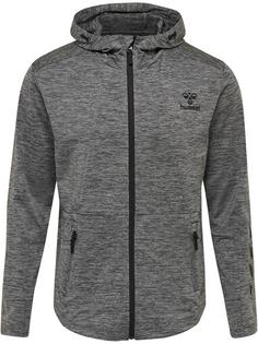 hummel hmlASTON ZIP HOODIE Funktionssweatshirt Herren DARK GREY MELANGE