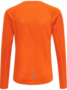 Rückansicht von Newline KIDS CORE RUNNING T-SHIRT L/S Funktionsshirt Kinder ORANGE TIGER