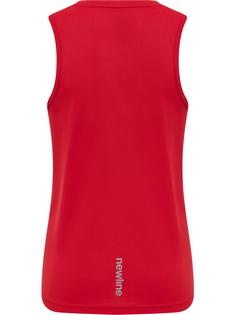 Rückansicht von Newline KIDS CORE RUNNING SINGLET Funktionsshirt Kinder TANGO RED