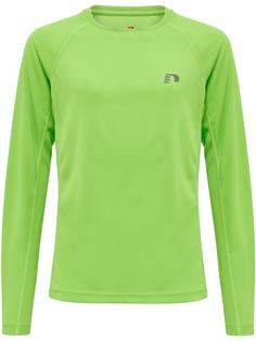 Newline KIDS CORE RUNNING T-SHIRT L/S Funktionsshirt Kinder GREEN FLASH