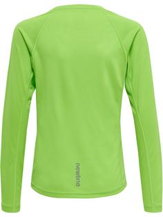 Rückansicht von Newline KIDS CORE RUNNING T-SHIRT L/S Funktionsshirt Kinder GREEN FLASH