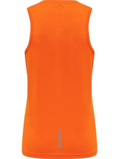 Rückansicht von Newline KIDS CORE RUNNING SINGLET Funktionsshirt Kinder ORANGE TIGER