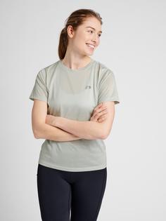 Rückansicht von Newline WOMEN STATEMENT T-SHIRT S/S Funktionsshirt Damen OYSTER MUSHROOM MELANGE