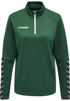 hummel hmlAUTHENTIC HALF ZIP SWEATSHIRT WOMAN Funktionssweatshirt Damen EVERGREEN