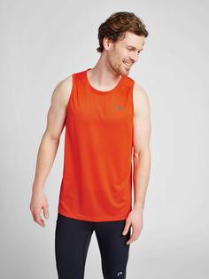 Rückansicht von Newline MEN RUNNING SINGLET Funktionsshirt Herren SPICY ORANGE